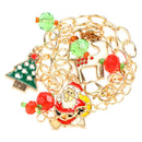 Christmas Charm Bracelet Santa Claus Xmas Tree Pendant Xmas OrnamentsBDSE