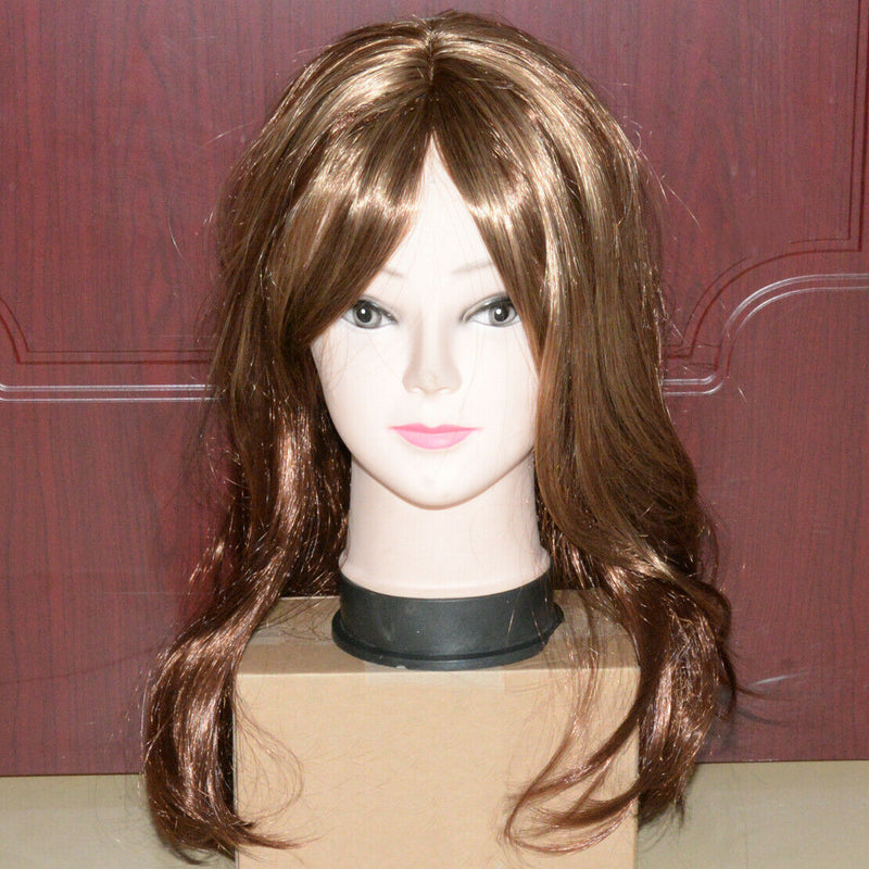 Daily 17" Natural Dark Brown Long Curly Hair Lady Fashion Lace Front Wig