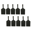 10x Black Leather Luggage Bag Tag Travel Accessories Suitcase Tag Name Card