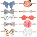Baby Print Knotted Bow Hair Band 10 Pieces / Set of Children'S Hair Accesso