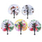 1x Chinese Paper Folding Hand Fan Oriental Floral Peacock Party Wedding Gi ME