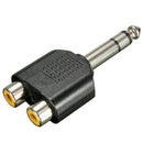 6.35mm 1/4 inch Male Stereo To 2 Dual RCA Female Y Splitter Audio Adapter C
