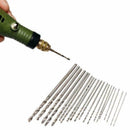 23Pcs Mini Micro Twist Drill 0.3-1.6mm HSS Bit Set Pin Hand Spiral Vise Ne F5J2