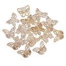 20 Pieces Craft Card Making Wooden Butterfly Wedding Party Xmas Decorations