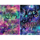 2 Pack 5D Full Drill Diamond Painting Kit, Kissbuty Diy Diamond Rhinestone