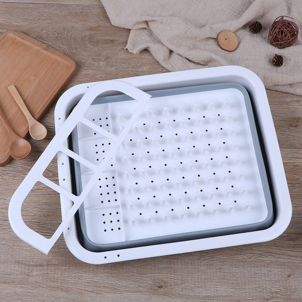 Foldable Dish Rack Plates Drying Rack Kitchen Storage Bowl Holder Draine TEUS