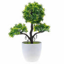 Mini  pine - Artificial topiary mini tree with melamine pot for deco E3I8