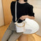 Alligator PU Bucket Bag Women Chain Shoulder Crossbody Handbag (White) A#S