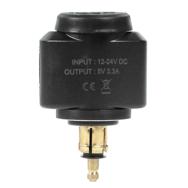 Motorcycle 3.1A Dual USB Charger Adapter for BMW Hella/DIN Powerlet Plug A