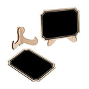 10pcs Round Angle Wooden Craft Message Blackboard Chalkboard Wedding Decor