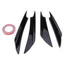 4x Universal Black Front Bumper Lip Splitter Spoiler Car Body Kits