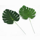 12Pcs Artificial Monstera Palm Leaves Green Plants Wedding Diy Decoration C
