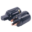 P-029 + C-029 BLACK Copper / DIY Audio / Power cord / US connector 1Pair OZ