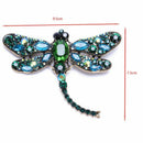 Wedding dress Valentine dragonfly clear pendant brooch Birthday gift green