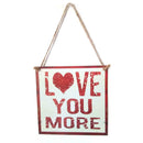 Wooden Letter Love You More Wall Hanging Board Plaques Signs Decorate Plate