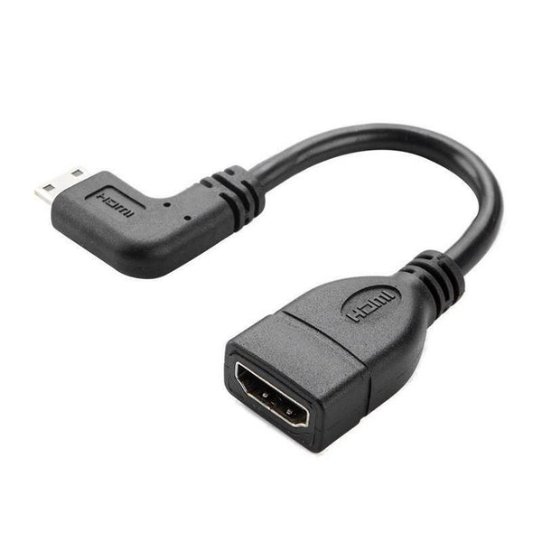 Mini Hdmi To Hdmi Cable Cablecreation 0 5Ft 90 Degree Right Angle Mini Hdmi S8N5