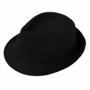 Black Fedora Plain Hat Outfit accessory for Gangster Fancy Dress