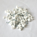 6mm 100Pcs Cable Clips Round Wire Cable Clips White With Fixing Nails OHK