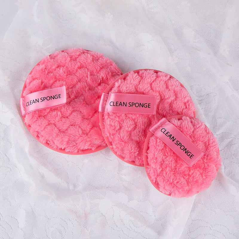 3pcs Reusable Microfiber Pad Cleaning Cotton Facial Makeup Remover Puff (5)