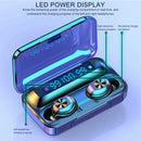 F9-9 TWS Bluetooth Waterproof LED Display Touch Control Earphones with Mic