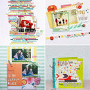 12x Christmas Snow Background Scrapbooking Paper DIY Planner Card Diary Crafts