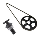 1 Set 49cc T8F 6T Front Sprocket Pinion + 68 Links Chain Rear Sprocket Black