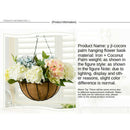 Hanging Basket Planter Decorations for Porch Garden Flower Plant Hanger