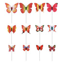 24 Pieces Garden Yard Planter Butterfly Stakes Lawn Decor Ornaments