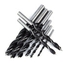 15Pcs/Set 3-10Mm Diam Twist Drill Bit Woodworking Drill Three-Pointed Drill X1S1