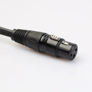 3P XLR Female Jack to Dual 2 Male Plug Y Splitter Cable Adaptor Cord 1Ft A
