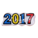 2017 Style LED Flashing Light Up Badge/Brooch Pins New Year