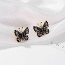 Butterfly Earrings Colorful Rhinestone Ear Studs Women Ear Jewelry X2U5 Fas G5P2