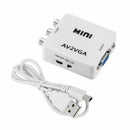 Mini HD AV2VGA Video Converter Box AV RCA CVBS to VGA Video HDTV Adapter