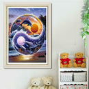 DIY Diamond Painting Cross Stitch Dolphins Needlework Mosaic Home Decor