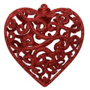 Christmas Tree Decoration Fashion Hollow Heart Shape Glitter Ornament A