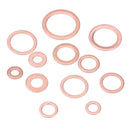 280PCS M5-M20 Copper Crush Washer Gasket Set Flat Ring Seal Assortment Kit Set