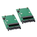 2x Mini PCIE mSATA SSD to 1.8" (7+9)Pin Micro SATA Adapter Converter Card