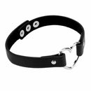 Elegant Love Heart Choker Leather Collar Punk Heart Goth Fans Necklace