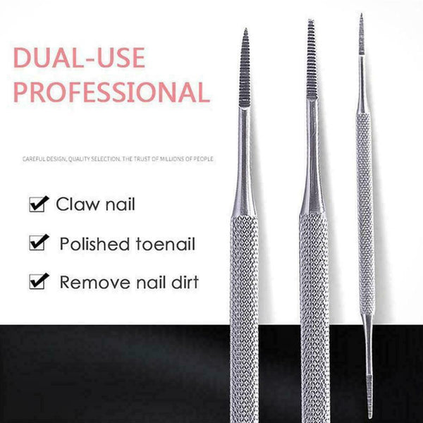 Toe Nail File Ingrown Satin Edge Stainless Steel Pedicure File Favor Double L4H7