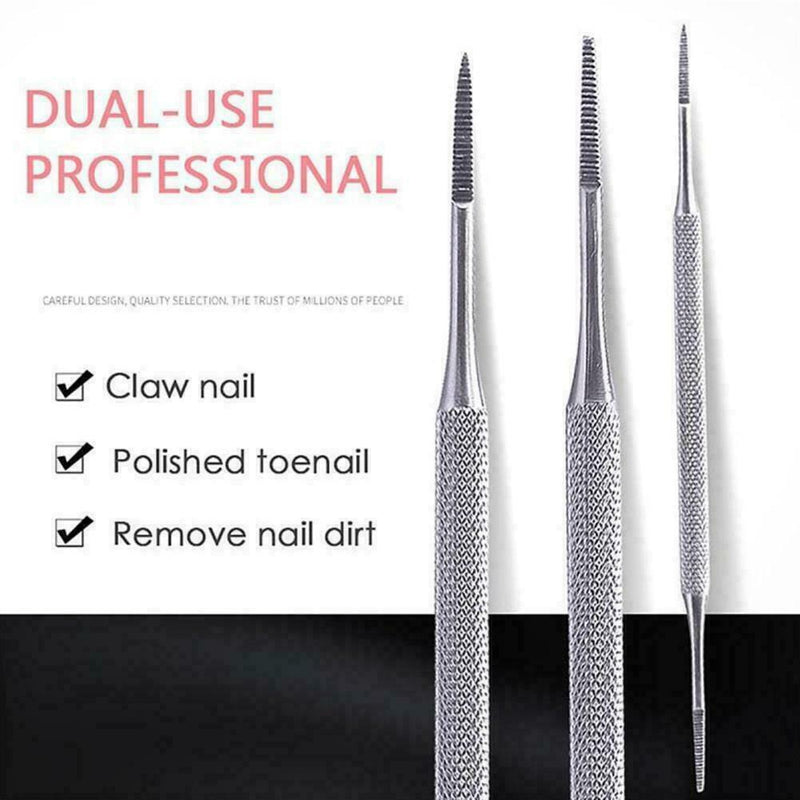 Toe Nail File Ingrown Satin Edge Stainless Steel Pedicure File Favor Double L4H7
