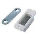 Cabinet Door Hardware White Base 1.8" Long Single Magnetic Catch C3E7