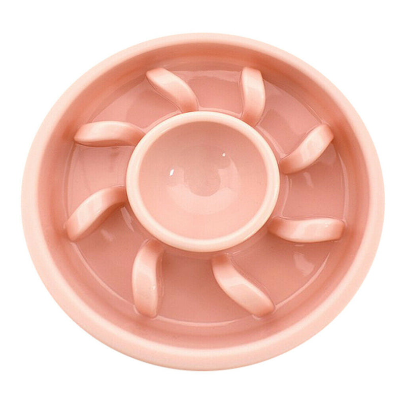 2x Pet Dog Food Slow Feeder Pet Cat Anti-Gulping Food