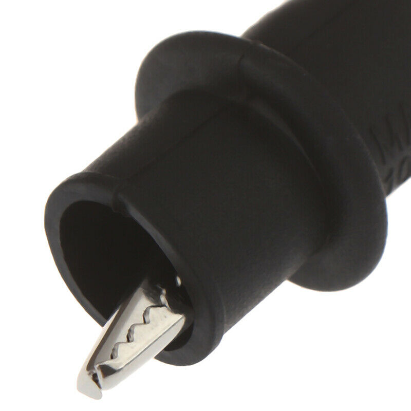 2pcs Insulated MultiMeter Test Lead Meter Alligator Clip Crocodile Clamp Prob JR