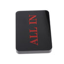 Acrylic Texas Hold'em Cards Poker Game All-in Chip Button Casino Props Black