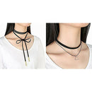 4 Pcs Choker Necklace for Women Girls, Black Classic Velvet Stretch Gothic