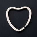 10PCS Heart Metal Key Holder Split Rings Keyring Keychain Hoop Loop DIY  J+