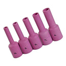 5pc TIG Long Alumina Ceramic Nozzle Gas Lens Cup Comsumables Accessories KIT