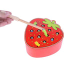 Early childhood education catch worm game color cognitive magnetic strawber