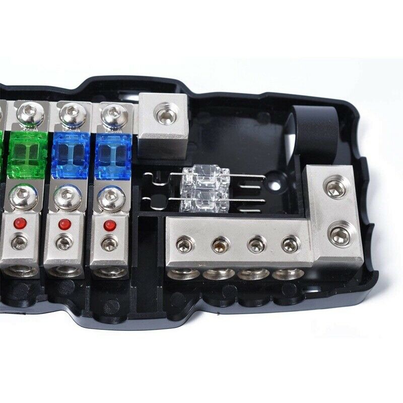 Multi-functional LED Car Audio Stereo ANL Fuse Holder Distribution 0/4ga 4  R3Y9