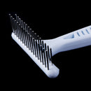 Pet White Rake Comb Stainless Steel for Dog Double-Tooth Dislocation GroomingS3C
